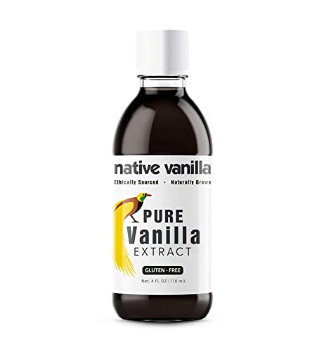 Native Vanilla - Vanille-Extrakt - 118ml (4 oz) - hergestellt aus Schoten von Premium-Vanilleschoten - Für Köche und zum Kochen, Backen und Dessertherstellen zu Hause von Native Vanilla