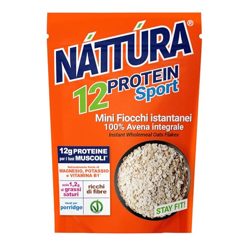 Nattura® | Mini-Vollkorn-Haferflocken Protein Sport | Glutenfreie Instant-Vollkornhaferflocken - 350 Gr von Náttúra