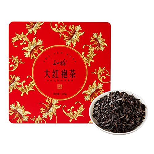 Dahongpao-Teeblätter, trockener, loser Tee, schwarzer weicher Steintee, starker Duft, Teetrinken für Morgen-Nachmittags-Partys, Tee, 126 g Nettoinhalt von Natudeco