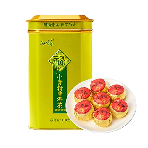 Puer Tee Blätter, Chinesischer Pu Erh Tee Kleiner Grüner Mandarinentee Tee Loseblätter Milder Duft für Arbeit Lernen Freizeit Morgen Nachmittag Partys Tee Getränk Teehaus von Natudeco