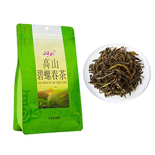 Suzhou Biluochun Tee, Grüner Frühlingstee Chinesischer Loseblatt-Tee Alte Methode Handgepflückt, bevor reine Helligkeit schießt Zarter Geschmack in Beuteln 200g von Natudeco