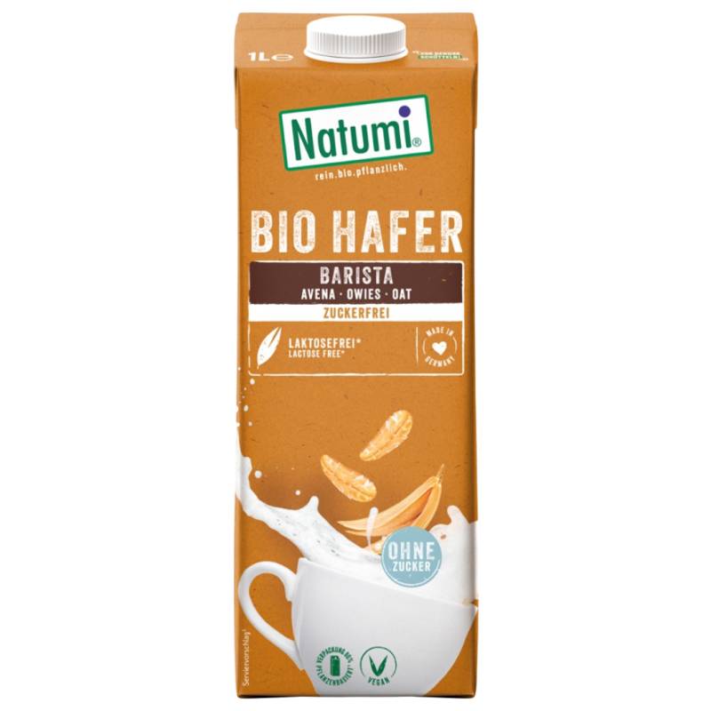 Bio Hafer Drink Barista Zuckerfrei von Natumi