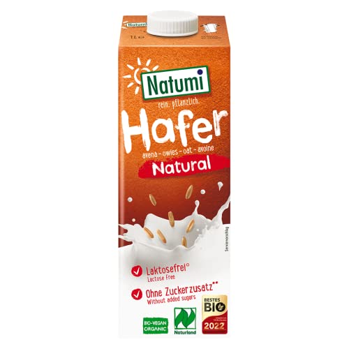 Natumi Bio Hafer Drink Natural 16er Pack (16 x 1 L) Naturland zertifiziert von Natumi