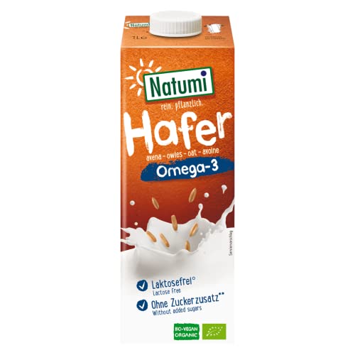 Natumi Bio Hafer Omega-3 Drink Laktosefrei Pflanzlich 16er Spar Pack (16 x 1l) von Natumi