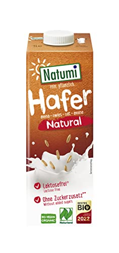 Natumi Bio Haferdrink Natur, 8 x 1L - Naturland zertifiziert, Laktosefrei, Ohne Zuckerzusatz, Bio, Vegan, Milchfreie, Milchfreie Alternative Natumi Bio Haferdrink Natur, 8 x 1L - Naturland zertifiziert, Laktosefrei, Ohne Zuckerzusatz, Bio, Vegan, Milchfreie, Milchfreie Alternative von Natumi