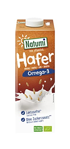 Natumi Bio-Haferdrink Omega 3, 8 x 1L - laktosefrei, hergestellt mit deutschem Hafer, angereichert mit Omega 3, biologisch, vegan, milchfreie Alternative Natumi Bio-Haferdrink Omega 3, 8 x 1L - laktosefrei, hergestellt mit deutschem Hafer, angereichert mit Omega 3, biologisch, vegan, milchfreie Alternative von Natumi