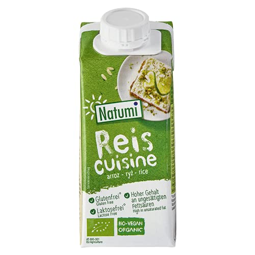 Natumi Bio Reis Cuisine 30er Pack (30 x 200 ml), Sahneersatz von Natumi