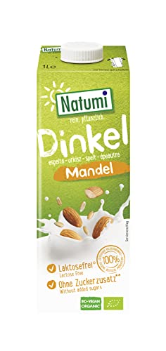 Natumi Dinkel Mandel Drink | Bio | Pflanzendrink | 8er Pack (8 x 1l) von Natumi