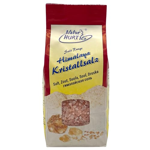 Natur Hurtig Himalaya Salz grob 1 kg | Kristallsalz Granulat aus der Salt Range/Pakistan, 100% Naturbelassen, unraffiniert, unjodiert Natur Hurtig Himalaya Salz grob 1 kg | Kristallsalz Granulat aus der Salt Range/Pakistan, 100% Naturbelassen, unraffiniert, unjodiert von Natur Hurtig