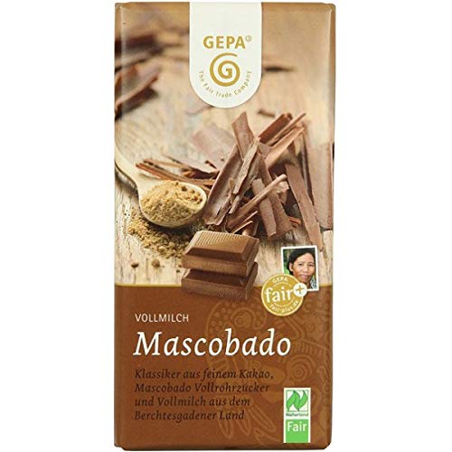 gepa Vollmilchschokolade mit Mascobado-Vollrohrzucker (100 g) - Bio von Natur.com