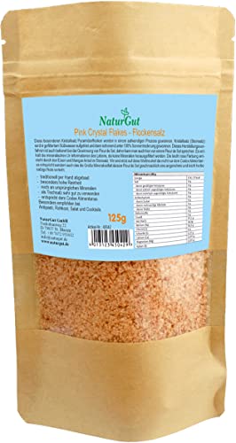 Pink Crystal Flakes Flockensalz Kristallsalz Fleur de Sel 125g von NaturGut