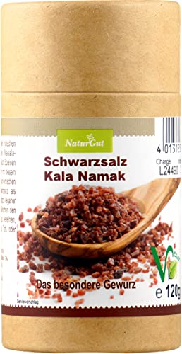 Schwarzsalz Kala Namak gemahlen 120g Salzstreuer Bestandteil zahlreicher Gerichte der ayurvedischen Küche und besonders bei Veganern geschätzt Schwarzsalz Kala Namak gemahlen 120g Salzstreuer Bestandteil zahlreicher Gerichte der ayurvedischen Küche und besonders bei Veganern geschätzt von NaturGut