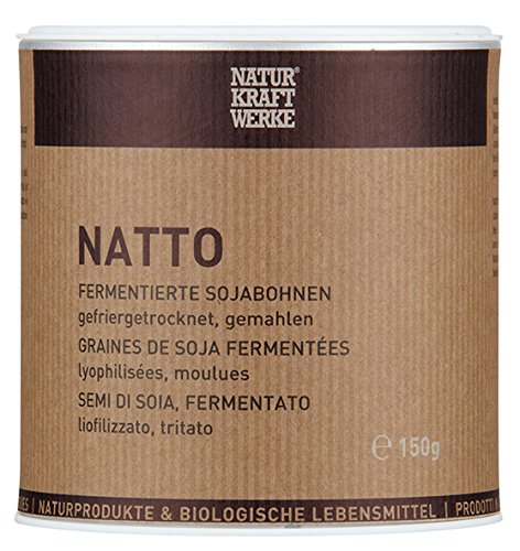 NATTO fermentierte Sojabohnen Pulver 150 g, reich an Vitamin K2 & Nattokinase, GVO-frei, taditionelles japanisches Superfood von NaturKraftWerke