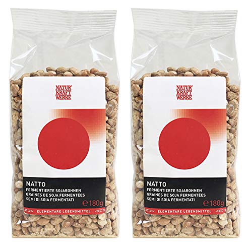 Natto, traditionelles Itohiki-Nattō, fermentierte Sojabohnen GVO frei, gefriergetrocknet, mit aktiver Nattokinase (FU6800) und Vitamin K2, 2 x 180g Natto, traditionelles Itohiki-Nattō, fermentierte Sojabohnen GVO frei, gefriergetrocknet, mit aktiver Nattokinase (FU6800) und Vitamin K2, 2 x 180g von NaturKraftWerke
