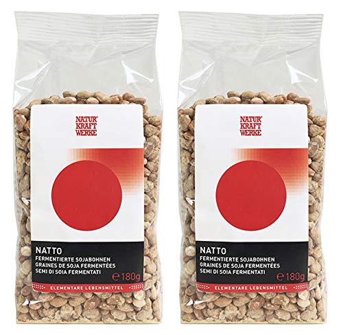 Natto Fermentierte Sojabohnen GVO frei, gefriergetrocknet, 2 x 180 g von NaturKraftWerke