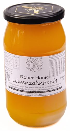 NATURAL FOOD Roher Honig - Direkt vom Imker - Roh Natürlich - Ohne Zusätze - Ungefiltert - Nicht Geschleudert oder Erhitzt - Geschenkidee - 11 KG - Löwenzahnhonig von Natural Food