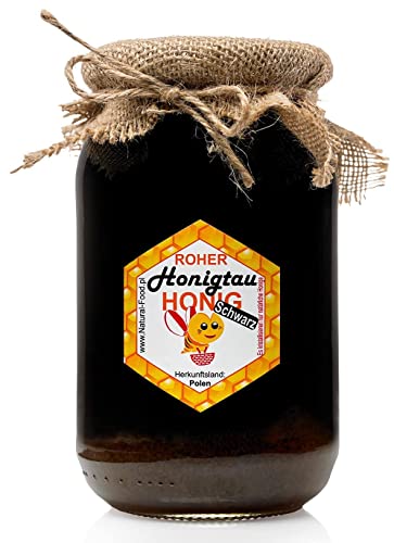ROHER HONIGTAU | Honigtau | König der Honige | 11 KG | Roh, natürlich, sehr gesund, ohne Zusätze. Ungefiltert, nicht geschleudert oder erhitzt | Gemacht von Bienen von Natural Food