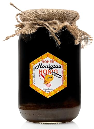 ROHER HONIGTAU | Honigtau | König der Honige | 1,1 KG | Roh, natürlich, sehr gesund, ohne Zusätze. Ungefiltert, nicht geschleudert oder erhitzt | Gemacht von Bienen von Natural Food