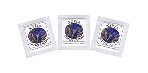 Kefirferment – 3 Beutel gefriergetrockneter Starterkulturen (3 Beuten) von Natural Probiotic Selection