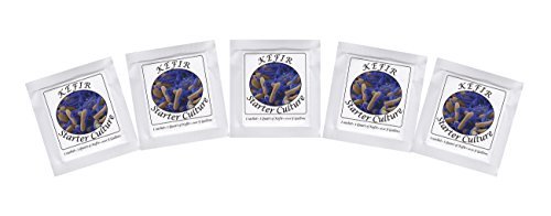 Kefirferment – 5 Beutel gefriergetrockneter Starterkulturen (5 Beuten) von Natural Probiotic Selection
