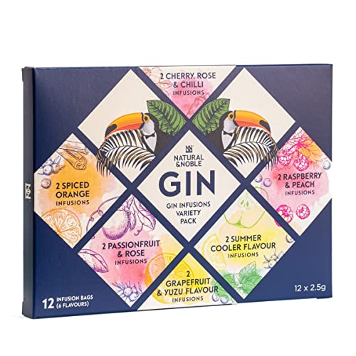 Gin Infusions Geschenkpackung | Machen Sie Ihren eigenen leckeren Gin | 12 leckere Infusionsbeutel für Gin-Getränke Gin Infusions Geschenkpackung | Machen Sie Ihren eigenen leckeren Gin | 12 leckere Infusionsbeutel für Gin-Getränke von Natural & Noble