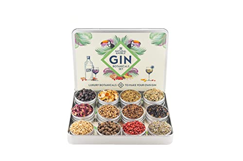 12 Premium Gin Botanicals DIY Gin-Set. Gin-Gewürz-Geschenk von Natural and Noble