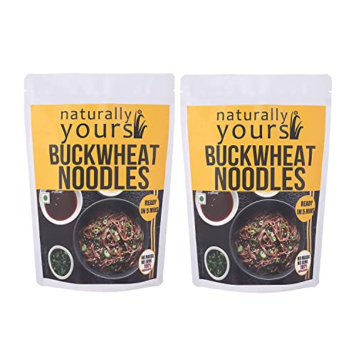 Naturally Yours Buckwheat Noodles | 100% Natural & Vegetarian | No Preservatives Artificial Flavors, Colors or MSG | (Pack of 2, Each Pack Contains 180g) von Naturally Yours