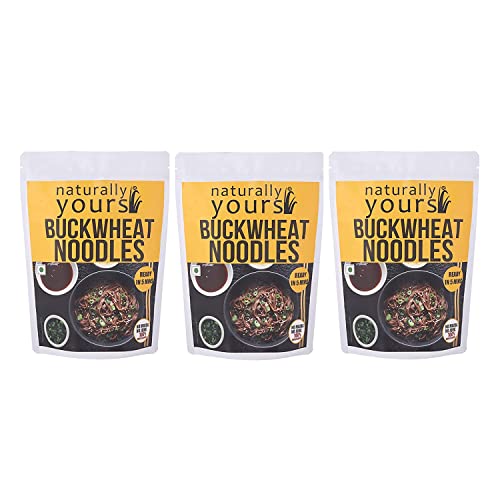 Naturally Yours Buckwheat Noodles | No Refined Flour, Not Fried, Vegan, No Preservatives, Includes Seasoning Pack Inside | (Pack of 3 & Each Pack Contains 180g) von Naturally Yours