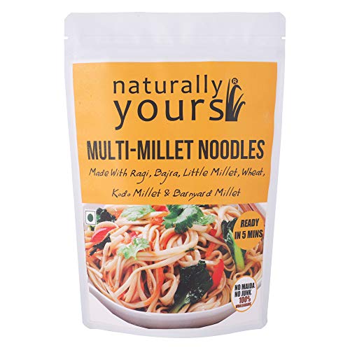 Naturally Yours Noodles Multi-Millet | 100% Natural & Vegetarian | Easy & Instant to Cook | No Preservative Artificial Flavors, Colors or MSG | 180g von Naturally Yours