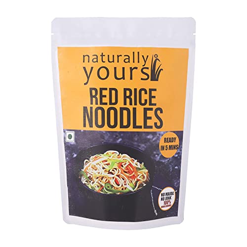 Naturally Yours Noodles Red Rice | 100% Natural & Vegetarian | Easy & Instant to Cook | No Preservatives Artificial Flavors, Colors or MSG | 180g von Naturally Yours
