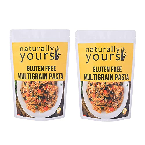 Naturally Yours Pasta Multi-Grain Gluten-Free | 100% Natural & Vegetarian | Corn Amaranth Bengal Gram Jowar Rice | Easy to Cook & Rich in Fibre | 200g (Pack of 2) von Naturally Yours