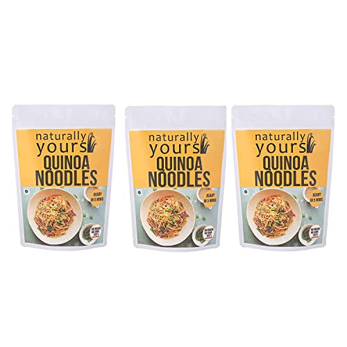 Naturally Yours Quinoa Noodles | No Refined Flour, Not Fried, Vegan, No Preservatives, Includes Seasoning Pack Inside | (Pack of 3 & Each Pack Contains 180g) von Naturally Yours