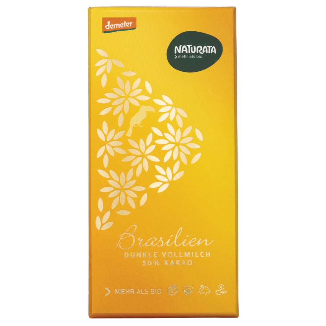 Bio Brasilien Dunkle Vollmilch 50% Bio Brasilien Dunkle Vollmilch 50% von Naturata
