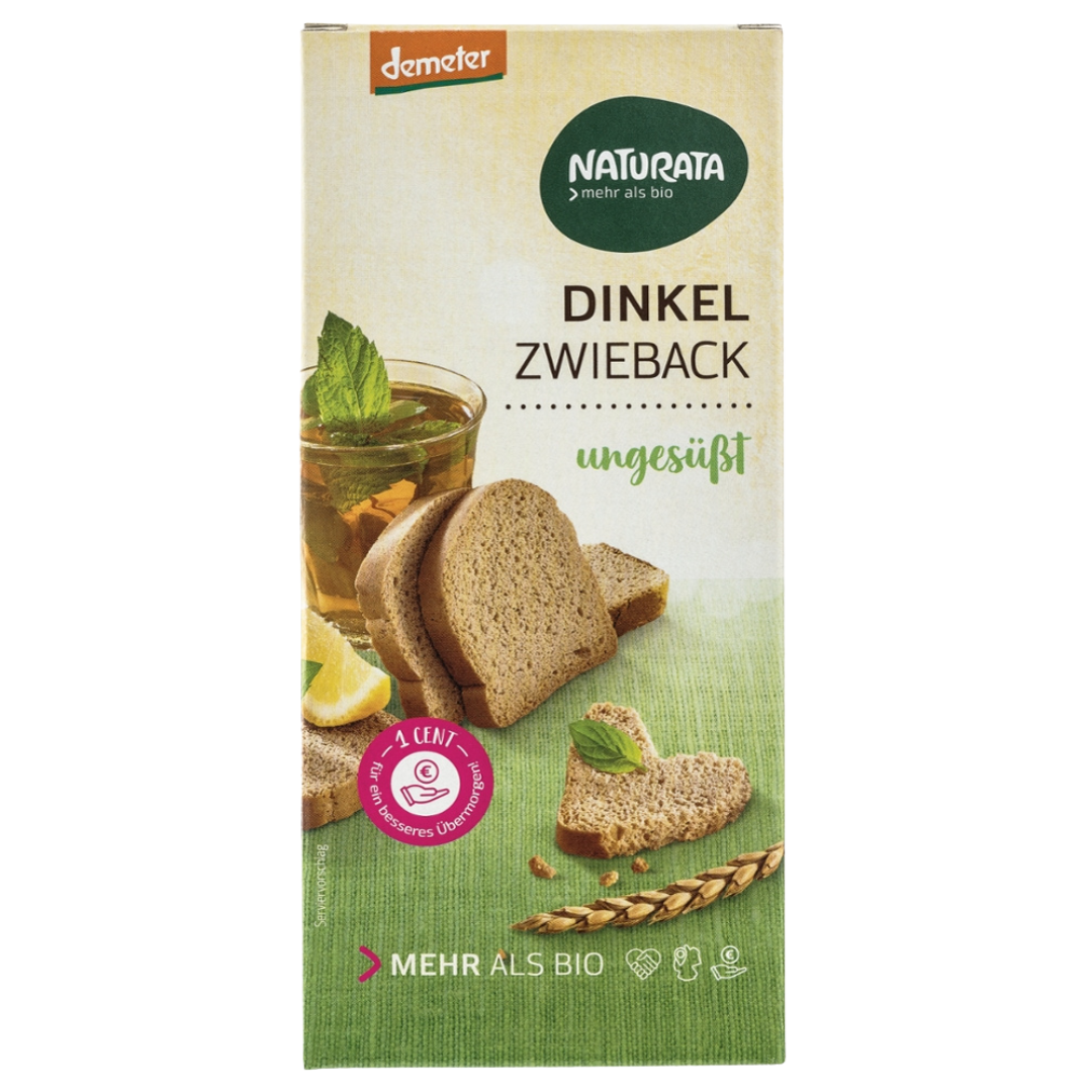 Bio Dinkel-Zwieback, ungesüßt Bio Dinkel-Zwieback, ungesüßt von Naturata