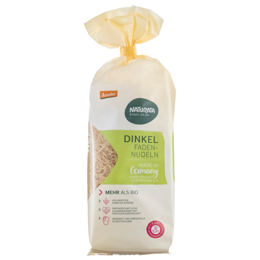 Bio Dinkel hell Fadennudeln Bio Dinkel hell Fadennudeln von Naturata