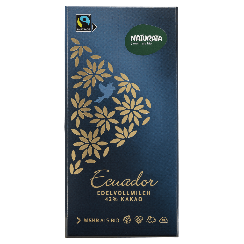 Bio Ecuador Edel-Vollmilch Schokolade 42% von Naturata