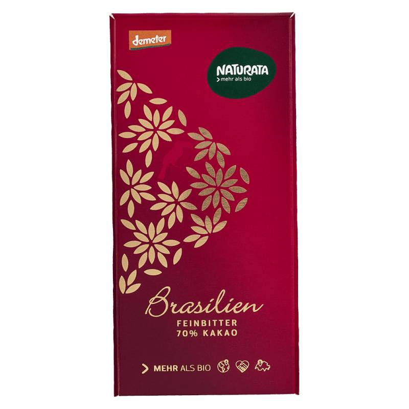 Bio Feinbitter Schokolade Brasilien 70% von Naturata