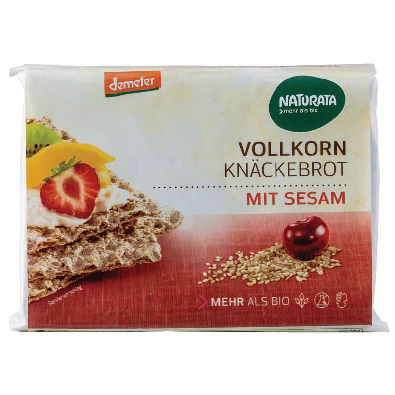 Bio Vollkorn-Knäckebrot mit Sesam von Naturata