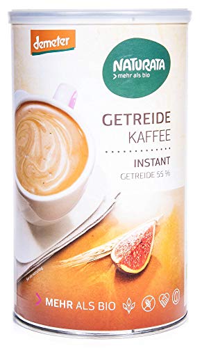 Bio-Kaffee ohne Kaffee, Instant, glutenfrei, Naturata-Bohnen, glutenfrei, entkoffeiniert, Bio-Instantkaffee, glutenfrei, Bio-Kaffee mit koffeinfreien Bohnen, Instant-Herkunft Deutschland – 250 g von Naturata