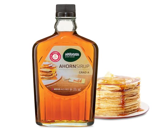 Naturata Bio Ahorn-Sirup Grad A 250 ml | mild & hell | Kanadischer Ahorn-Sirup aus Québec | 100% Fair produziert | Ideal für Pancakes & Desserts von Naturata