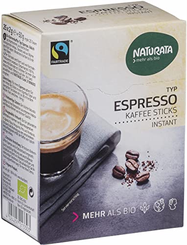 Naturata Bio Espresso Kaffee-Sticks Bohnenkaffee, instant (6 x 50 gr) von Naturata