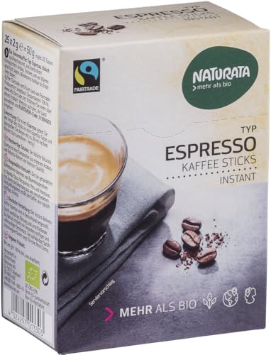 Naturata Bio Espresso Kaffee-Sticks Bohnenkaffee, instant (6 x 50 gr) von Naturata