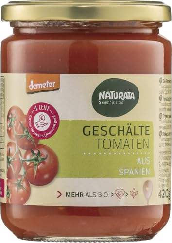 Naturata Bio Geschälte Tomaten in Tomatensaft (1 x 420 gr) von Naturata