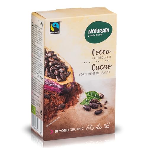 Naturata Bio Kakao-Pulver stark entölt 125g | hochwertiger, intensiv aromatischer Back-Kakao | nachhaltig angebaut | vegan & laktosefrei | ideal für Backen, Kochen & Getränke Naturata Bio Kakao-Pulver stark entölt 125g | hochwertiger, intensiv aromatischer Back-Kakao | nachhaltig angebaut | vegan & laktosefrei | ideal für Backen, Kochen & Getränke von Naturata