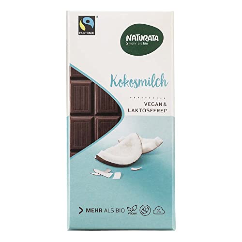 Naturata Schokoladenkuvertüre - Kokosmilch vegan & laktosefrei, 100g (12er Pack) von Naturata