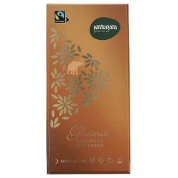 Vollmilchschokolade mit 35% Kakao aus Ghana Vollmilchschokolade mit 35% Kakao aus Ghana von Naturata