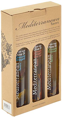 Nature Blessed Mediterrane Aromen Extra Natives Olivenöl mit Oregano, mit Rosmarin und Chili, 3 Glasflaschen x 250 ml Nature Blessed Mediterrane Aromen Extra Natives Olivenöl mit Oregano, mit Rosmarin und Chili, 3 Glasflaschen x 250 ml von Nature Blessed