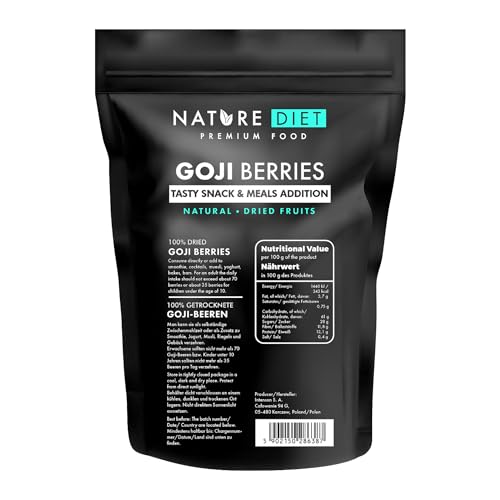 Nature Diet - Goji Beeren 1000 g | Getrocknete Beeren | Gesunder Snack von Nature Diet