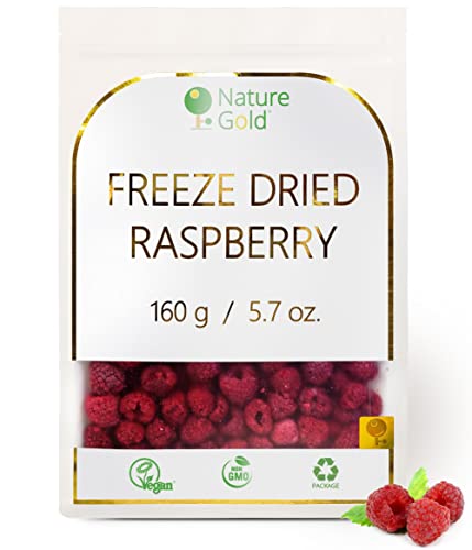Gefriergetrocknete Himbeere | 160g | 100% Natürlich & Vegan | GVO-frei | Ohne Zucker und Ohne Zusatzstoffe ~*~ Gefriergetrocknete Himbeere | 160g | 100% Natürlich & Vegan | GVO-frei | Ohne Zucker und Ohne Zusatzstoffe ~*~ von Nature Gold