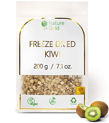 Gefriergetrocknete Kiwi in Würfel | 200g | 100% Natürlich & Vegan | GVO-frei | Ohne Zucker und Ohne Zusatzstoffe ~*~ von Nature Gold